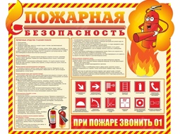 ⚡ Стенд Пожарная безопасность. ⚡ Размер: 112*90 см. ⚡ Цена 4700 руб.